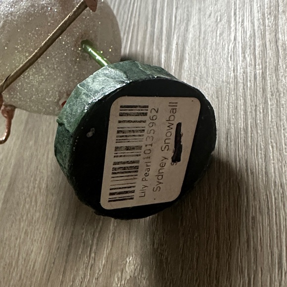 Whimsical Lori C. Mitchell Holiday Snowman with Red and Green Stripes - Picture 2 of 13